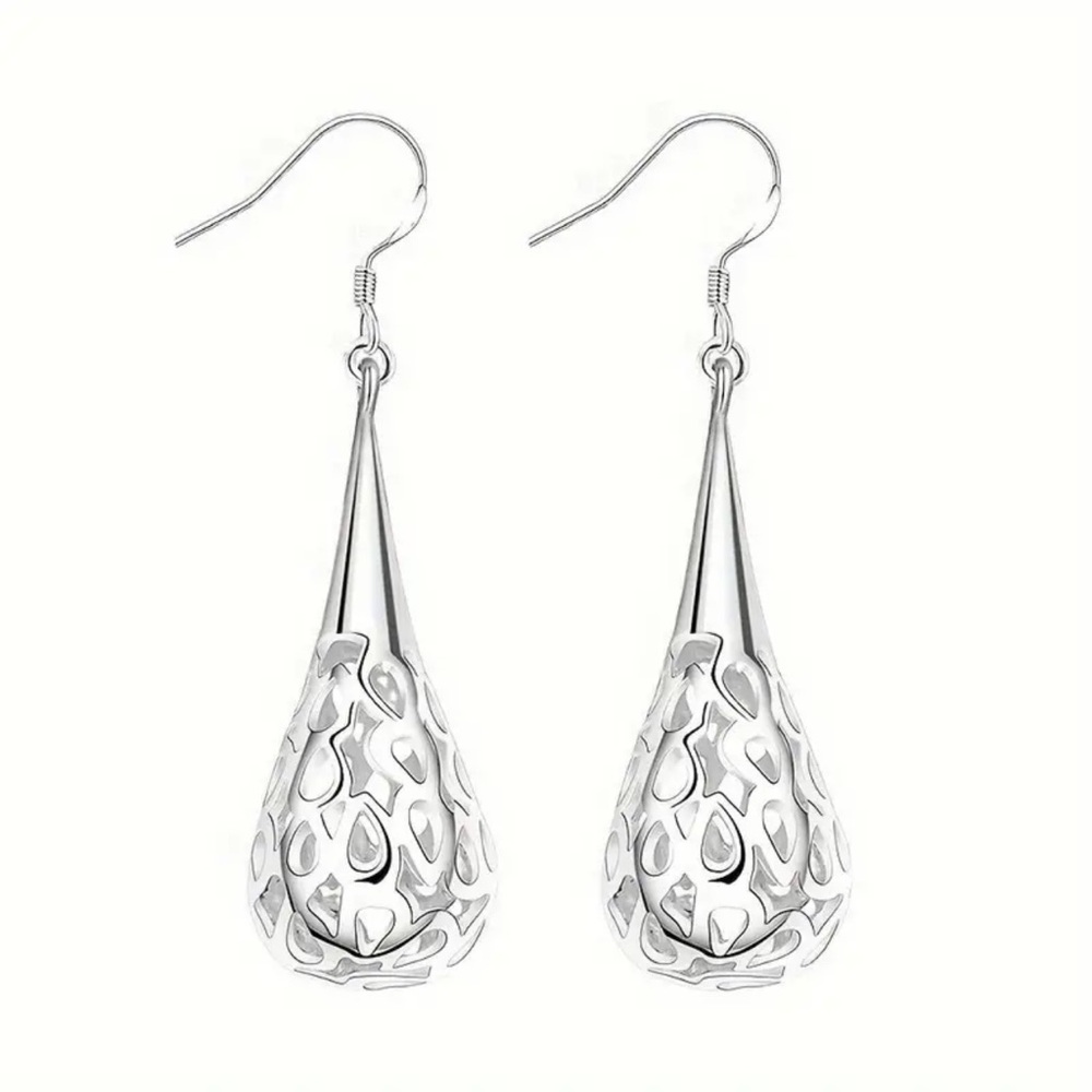 NWOT - Hallow Droplet Dangle Earrings - Picture 2 of 7